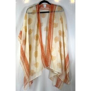 Sonoma Goods For Life Sun Dial Tacked Ruana Poncho Style Wrap One Size Bohemian